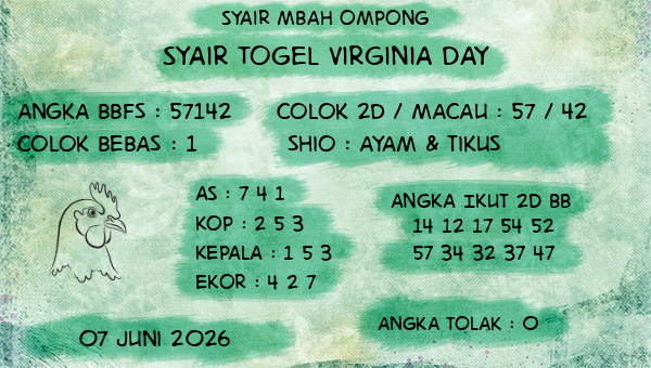 Syair Mbah Ompong - Syair Togel Virginia Day