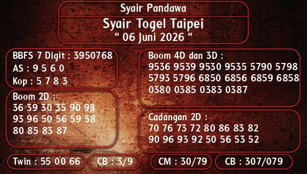 Syair Pandawa - Syair Togel Taipei