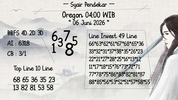 Syair Pendekar - Oregon 04:00 WIB