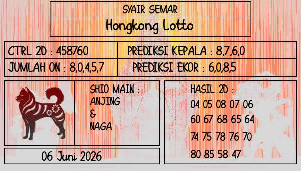 SYAIR SEMAR - Hongkong Lotto