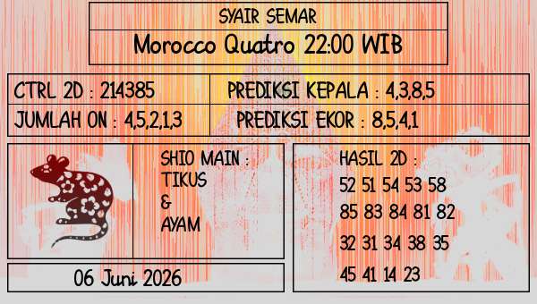 SYAIR SEMAR - Morocco Quatro 22:00 WIB