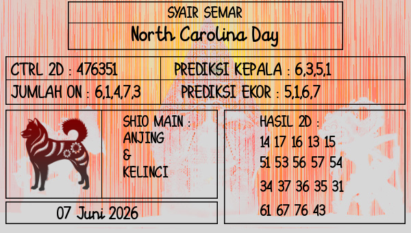 SYAIR SEMAR - North Carolina Day