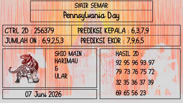 SYAIR SEMAR - Pennsylvania Day