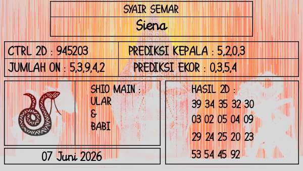 SYAIR SEMAR - Siena