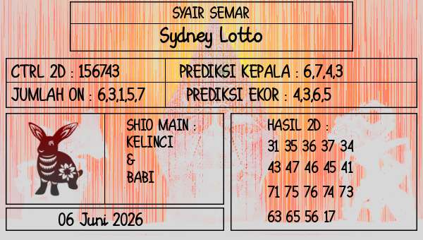 SYAIR SEMAR - Sydney Lotto