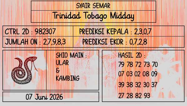 SYAIR SEMAR - Trinidad Tobago Midday