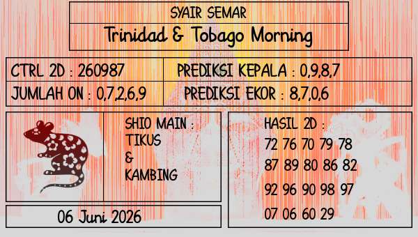 SYAIR SEMAR - Trinidad & Tobago Morning