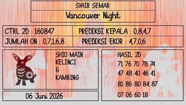 SYAIR SEMAR - Vancouver Night
