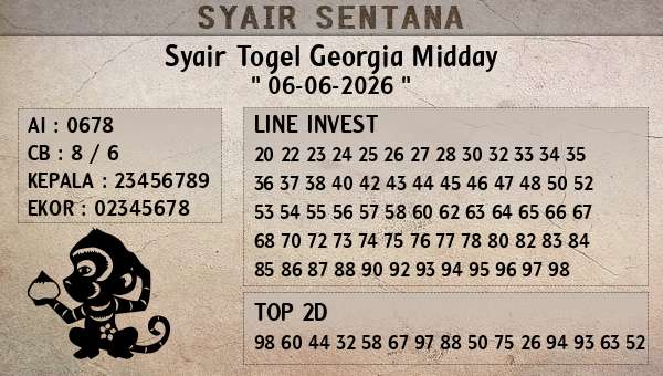  - Syair Togel Georgia Midday