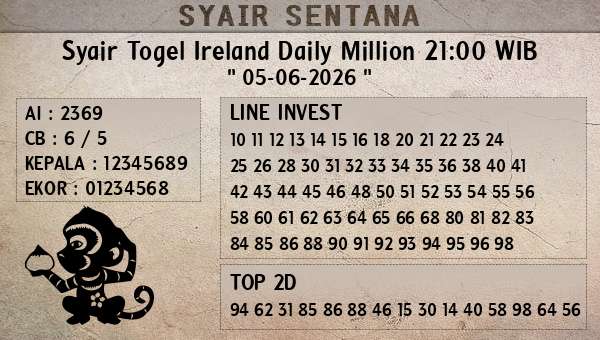  - Syair Togel Ireland Daily Million 21:00 WIB