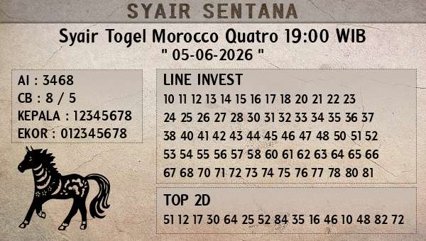  - Syair Togel Morocco Quatro 19:00 WIB