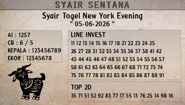  - Syair Togel New York Evening