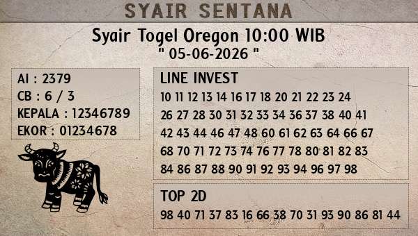  - Syair Togel Oregon 10:00 WIB