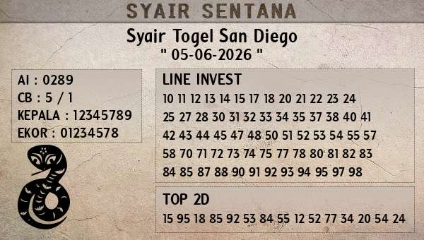  - Syair Togel San Diego