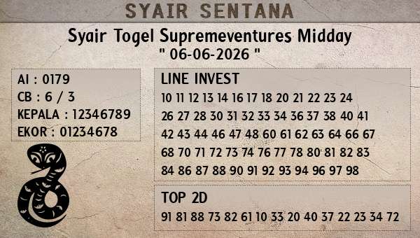  - Syair Togel Supremeventures Midday