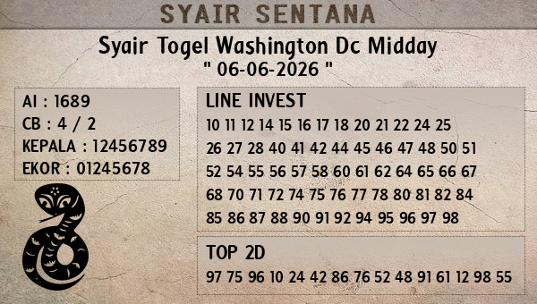  - Syair Togel Washington Dc Midday