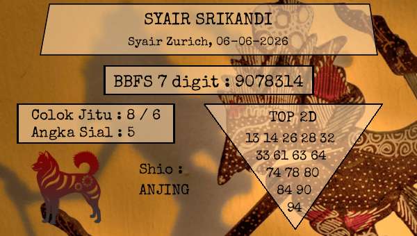 SYAIR SRIKANDI - Syair Zurich