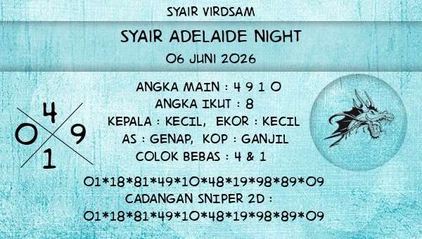 Syair Virdsam - Syair Adelaide Night