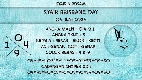 Syair Virdsam - Syair Brisbane Day