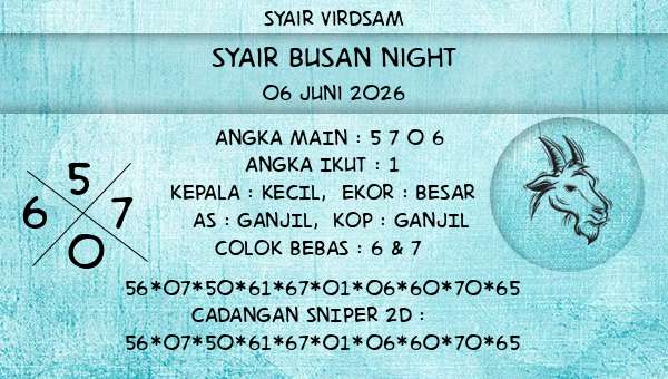 Syair Virdsam - Syair Busan Night