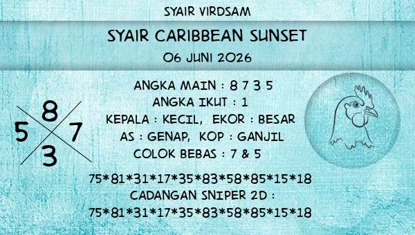 Syair Virdsam - Syair Caribbean Sunset