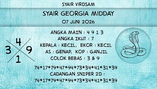 Syair Virdsam - Syair Georgia Midday