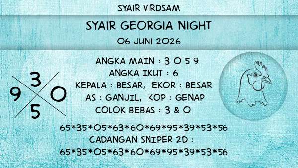 Syair Virdsam - Syair Georgia Night
