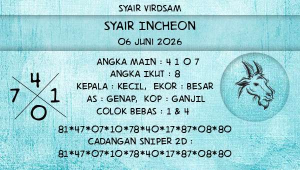 Syair Virdsam - Syair Incheon