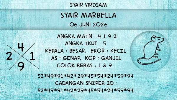 Syair Virdsam - Syair Marbella