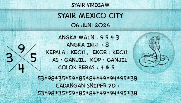 Syair Virdsam - Syair Mexico City