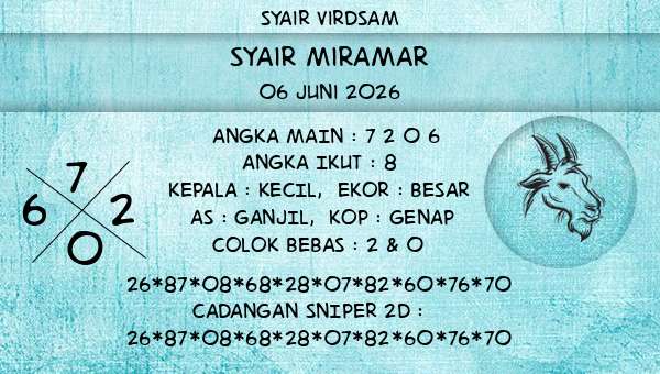 Syair Virdsam - Syair Miramar