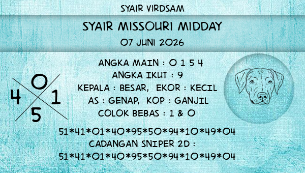 Syair Virdsam - Syair Missouri Midday