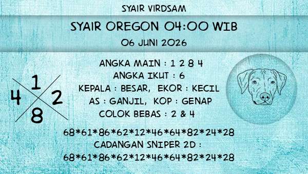 Syair Virdsam - Syair Oregon 04:00 WIB