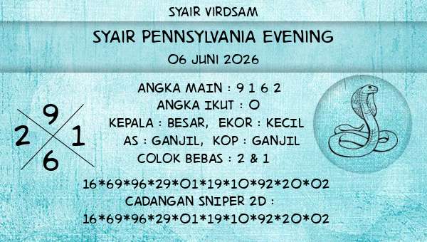 Syair Virdsam - Syair Pennsylvania Evening