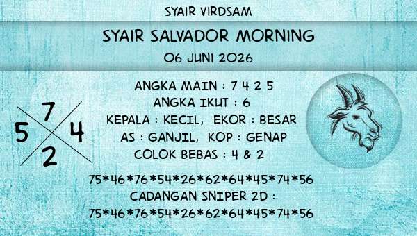 Syair Virdsam - Syair Salvador Morning
