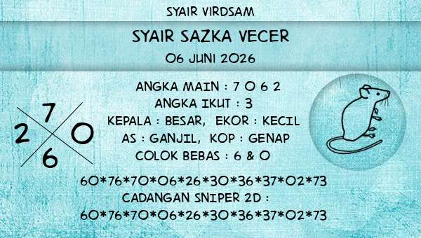 Syair Virdsam - Syair Sazka Vecer
