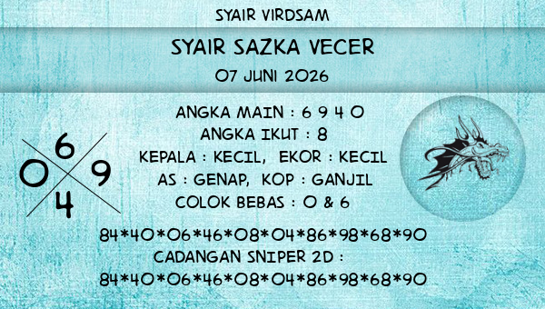 Syair Virdsam - Syair Sazka Vecer