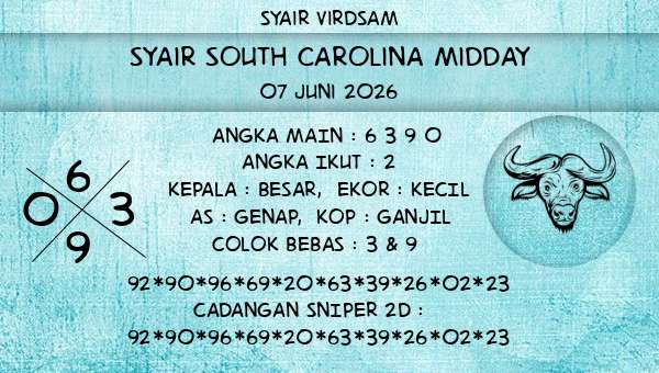 Syair Virdsam - Syair South Carolina Midday