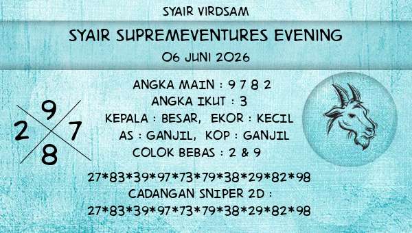 Syair Virdsam - Syair Supremeventures Evening