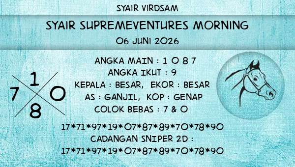 Syair Virdsam - Syair Supremeventures Morning