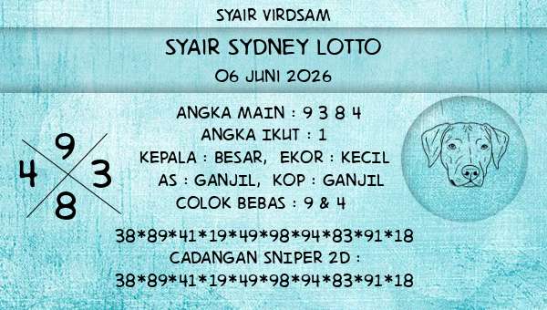 Syair Virdsam - Syair Sydney Lotto