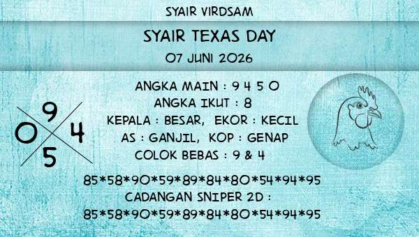 Syair Virdsam - Syair Texas Day