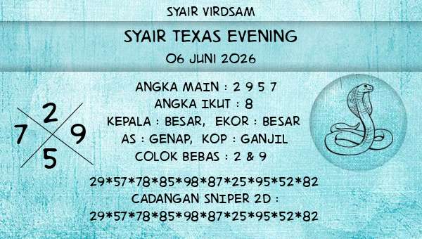 Syair Virdsam - Syair Texas Evening