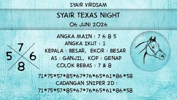 Syair Virdsam - Syair Texas Night
