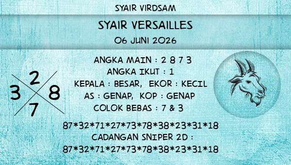Syair Virdsam - Syair Versailles