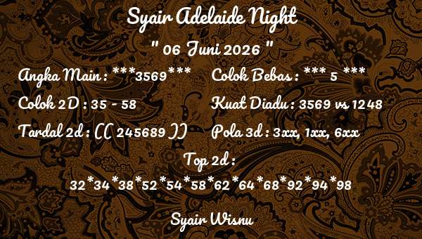 Syair Wisnu - Syair Adelaide Night
