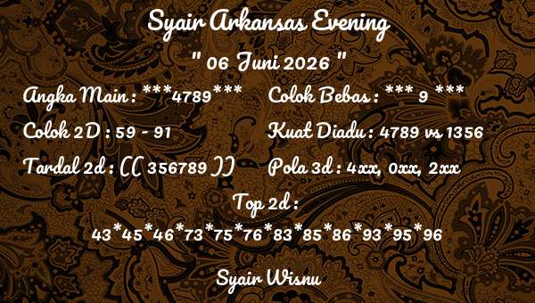 Syair Wisnu - Syair Arkansas Evening