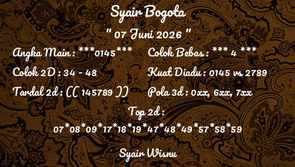 Syair Wisnu - Syair Bogota