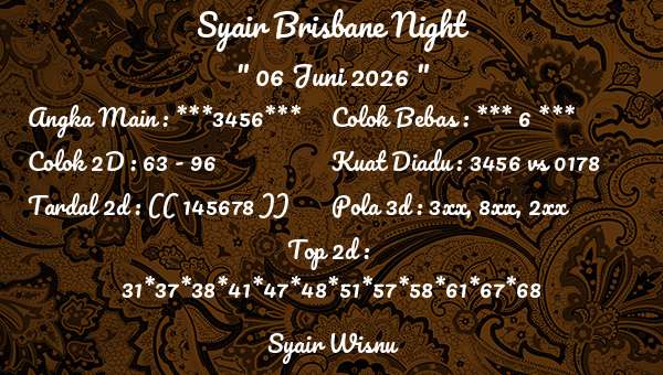 Syair Wisnu - Syair Brisbane Night