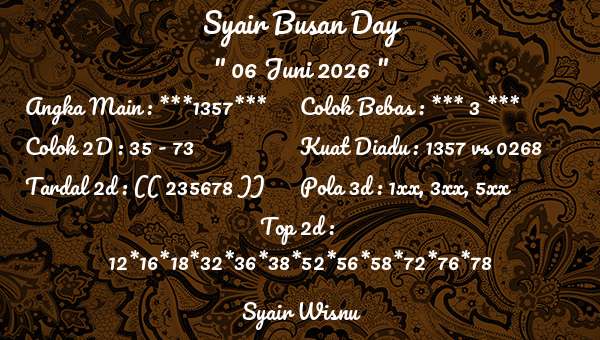 Syair Wisnu - Syair Busan Day